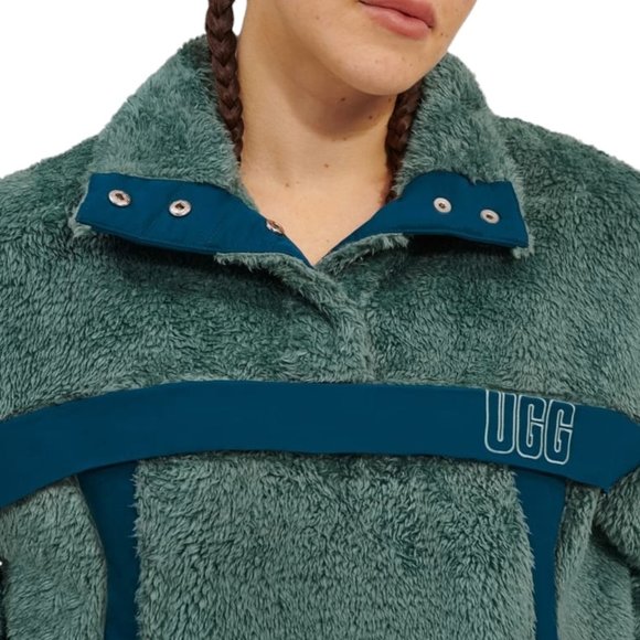 UGG Women's Gayel Sherpa Half Snap Pullover NWT - Size X-Small - Picture 4 of 6